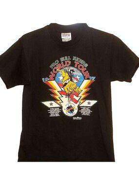 Pro Bull Riders World Tour 1997 T-Shirt Youth M 10-12 Black Short Sleeve VTG
